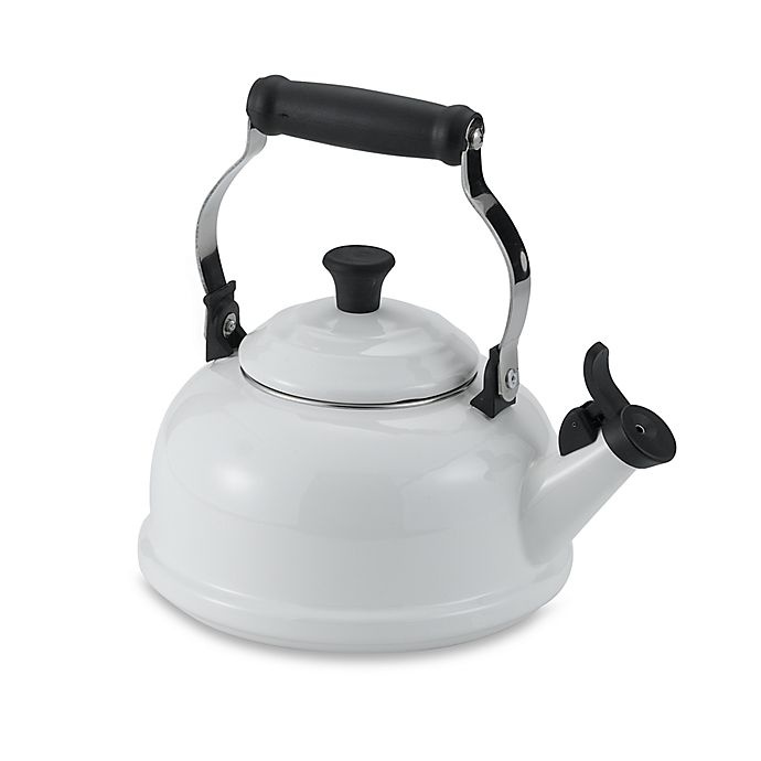 slide 1 of 1, Le Creuset Classic Whistling Tea Kettle - White, 1.7 qt