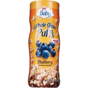 slide 1 of 1, CVS Health Baby Whole Grain Puffs, Blueberry, 1.48 oz; 42 gram