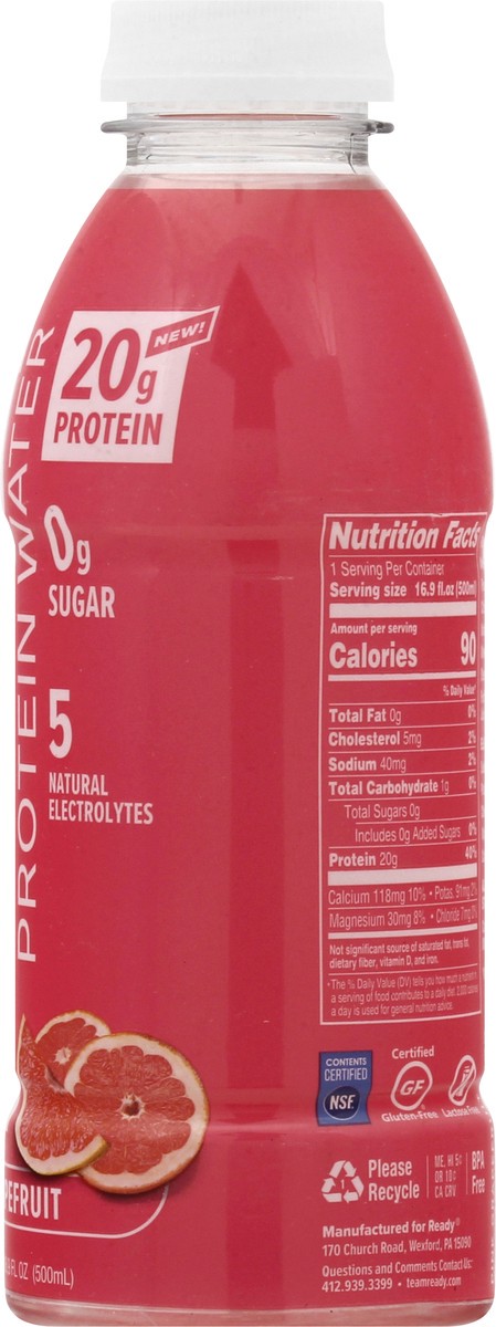 slide 11 of 13, Ready Pink Grapefruit Protein Water 16.9 oz, 16.9 fl oz