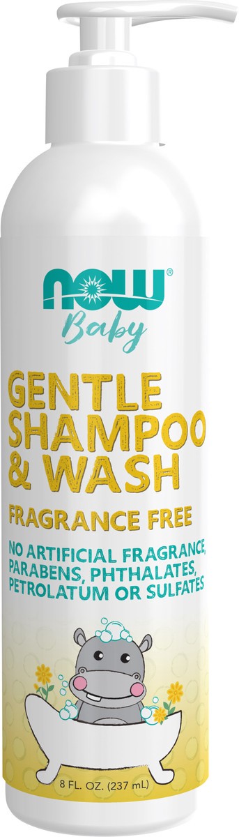 slide 2 of 9, NOW Baby Gentle Baby Shampoo & Wash, Fragrance Free - 8 fl. oz., 8 fl oz