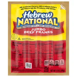 Hebrew National Jumbo Beef Franks 12 oz