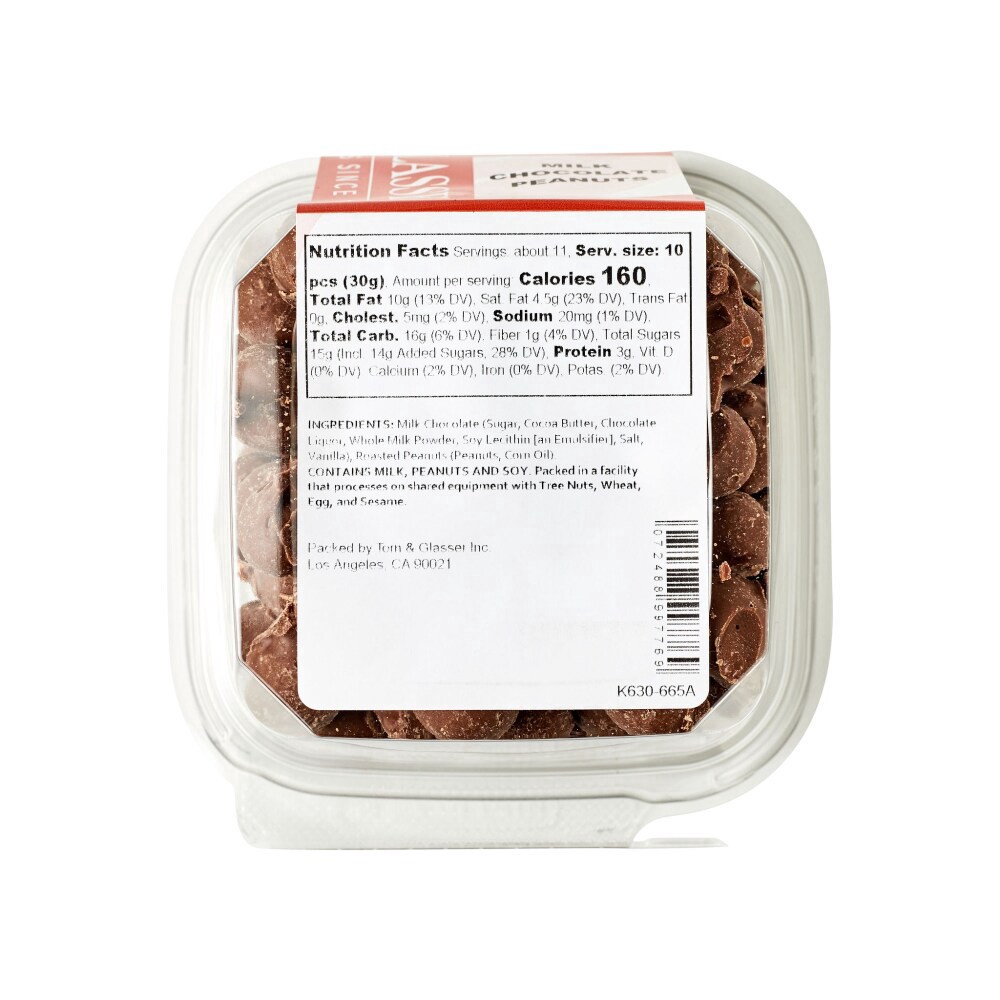 slide 3 of 3, Torn & Glasser Torn Glasser Milk Chocolate Peanuts, 12 oz