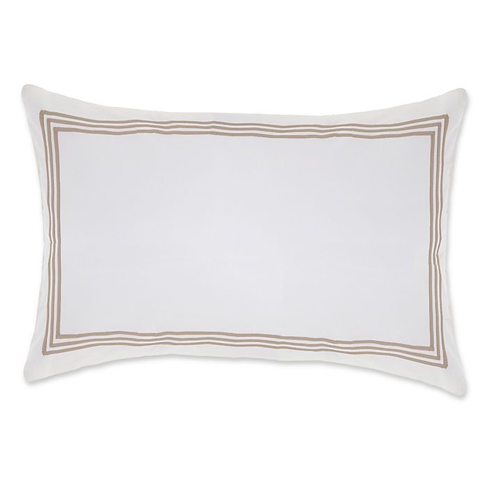 slide 1 of 1, Wamsutta Hotel Triple Baratta Stitch King Pillow Sham - White/Honey, 1 ct