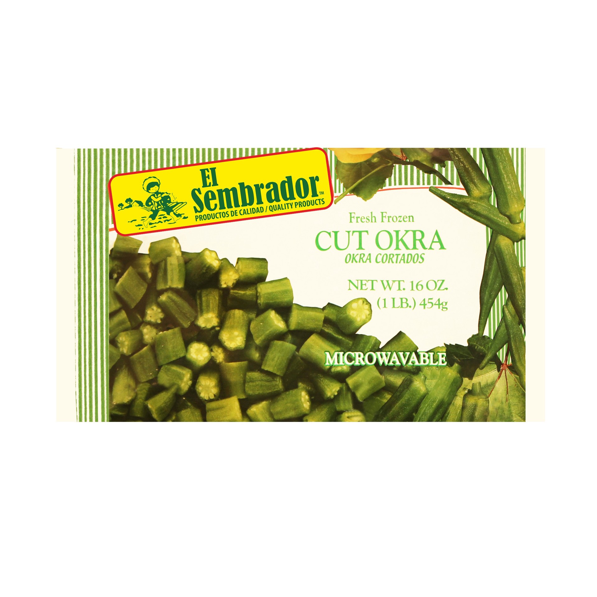 slide 1 of 1, El Sembrador Fresh Frozen Cut Okra, 16 oz