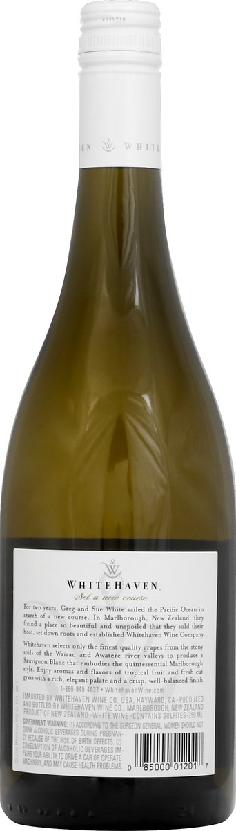 slide 2 of 3, Whitehaven Wine Company White Wine, Sauvignon Blanc, New Zealand, 750 ml