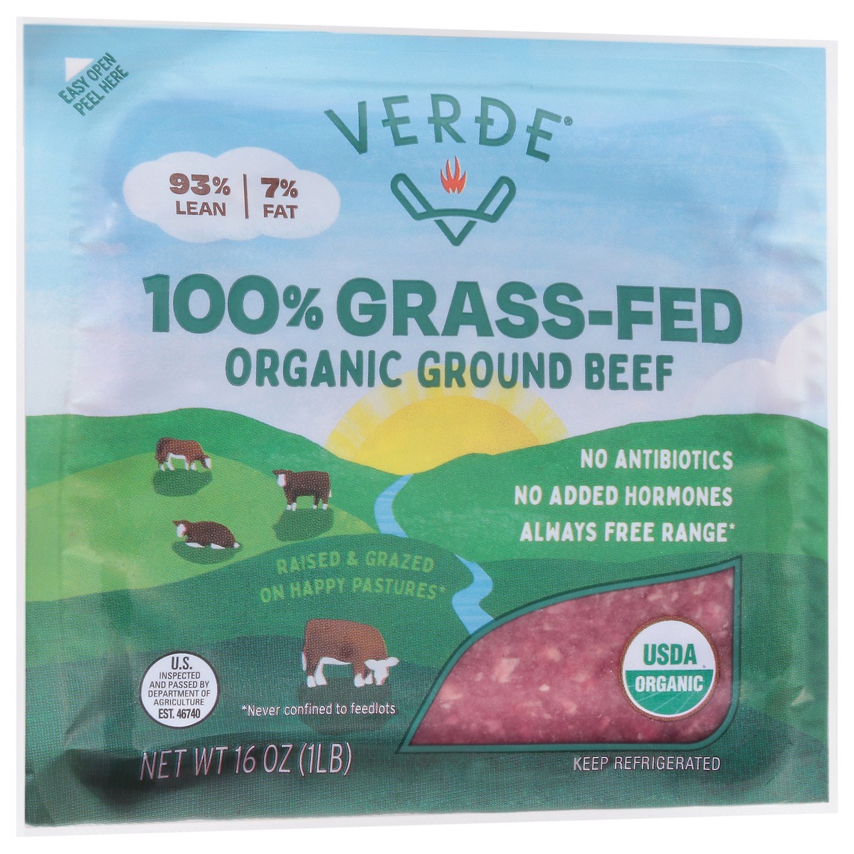 slide 11 of 13, Verde Organic Ground Beef 16 oz, 16 oz