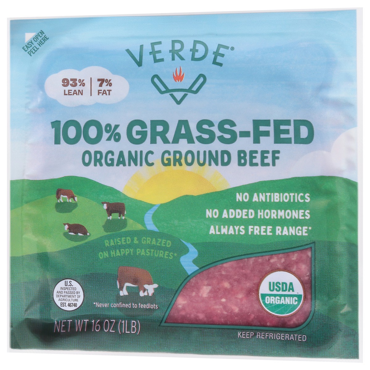 slide 4 of 13, Verde Organic Ground Beef 16 oz, 16 oz