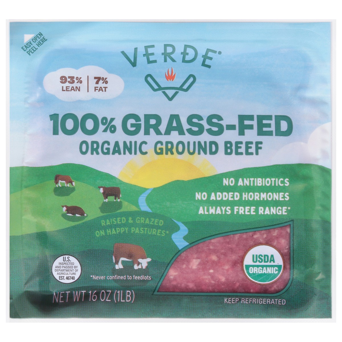 slide 7 of 13, Verde Organic Ground Beef 16 oz, 16 oz