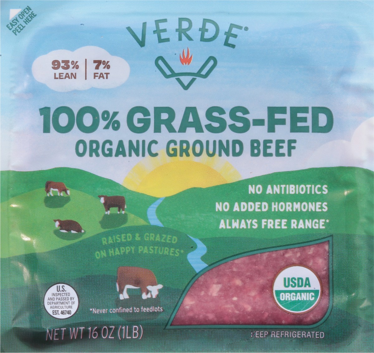 slide 9 of 13, Verde Organic Ground Beef 16 oz, 16 oz