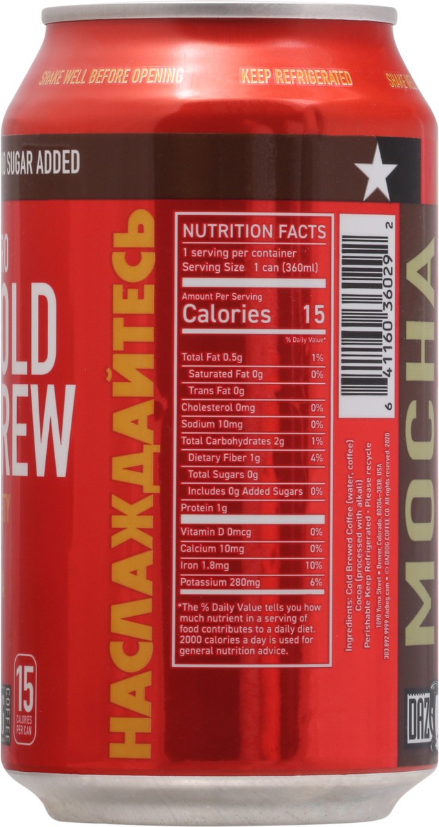 slide 3 of 9, DazBog Coffee Nitro Cold Brew Mocha Coffee 1 ea, 1 ct