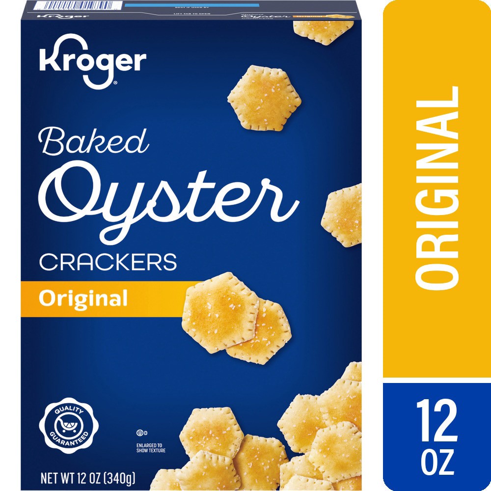 slide 1 of 3, Kroger Original Baked Oyster Crackers, 12 oz