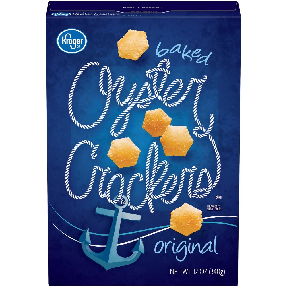 slide 1 of 1, Kroger Original Baked Oyster Crackers, 12 oz