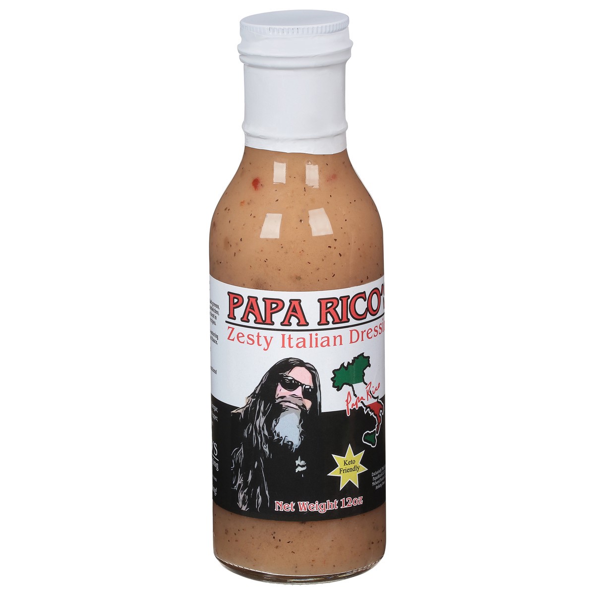 slide 14 of 14, Papa Rico's Zesty Italian Dressing 12 oz, 12 oz