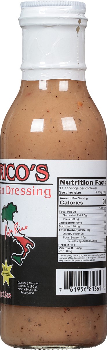 slide 5 of 14, Papa Rico's Zesty Italian Dressing 12 oz, 12 oz