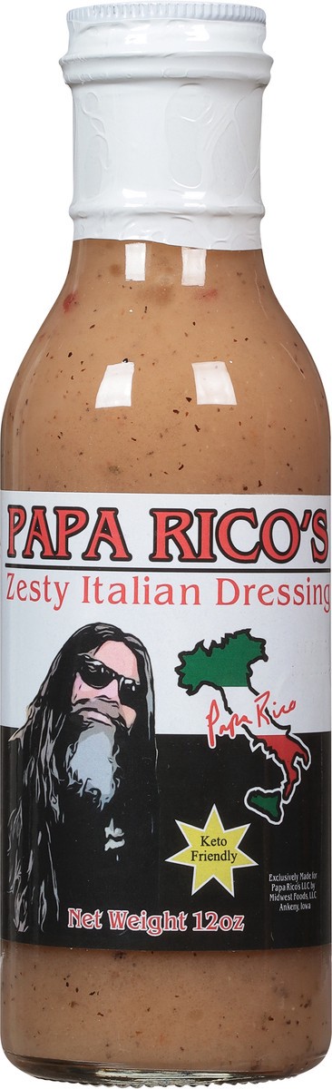 slide 2 of 14, Papa Rico's Zesty Italian Dressing 12 oz, 12 oz