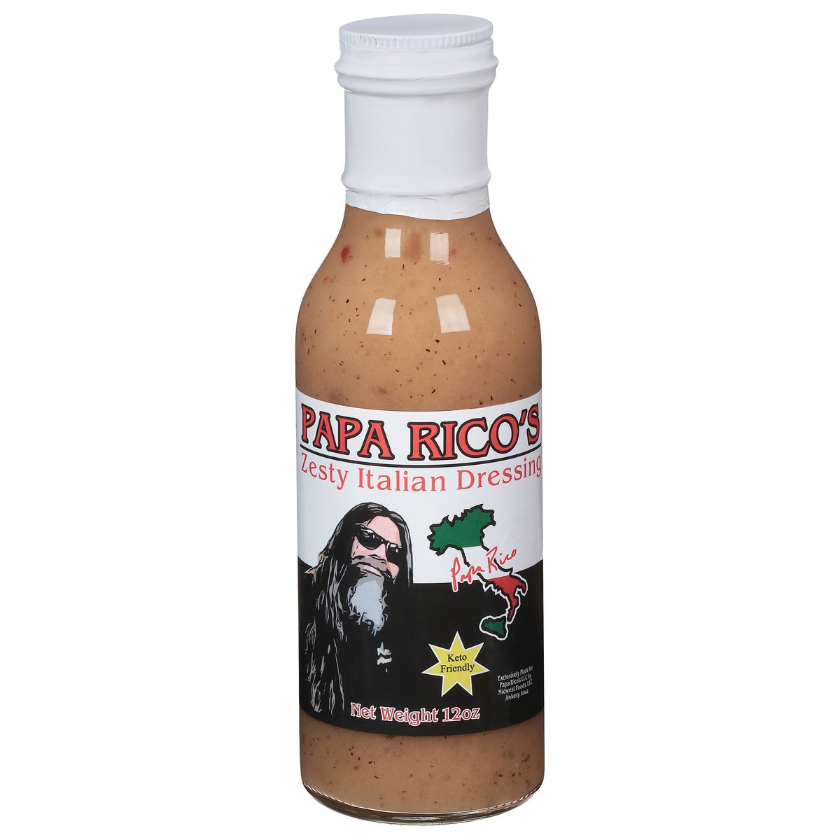 slide 1 of 14, Papa Rico's Zesty Italian Dressing 12 oz, 12 oz