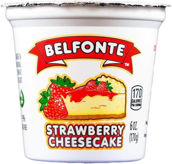 slide 1 of 1, Belfonte Strawberry Cheesecake Yogurt, 6 oz