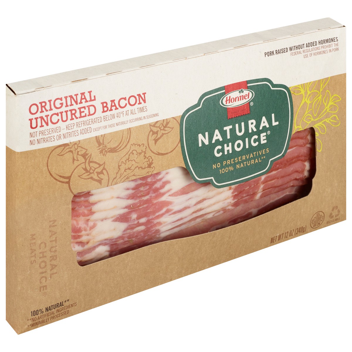 slide 4 of 9, HORMEL NATURAL CHOICE Bacon, 12 oz