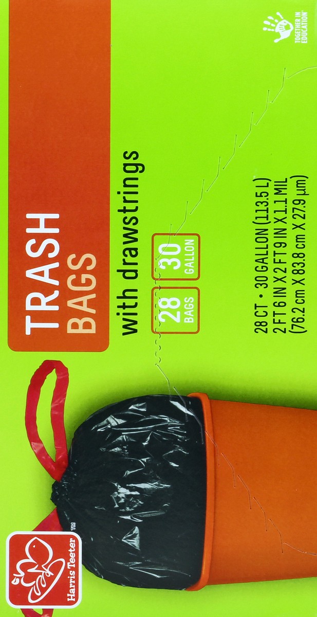 slide 4 of 5, Harris Teeter Drawstrng Trash Bag, 28 ct