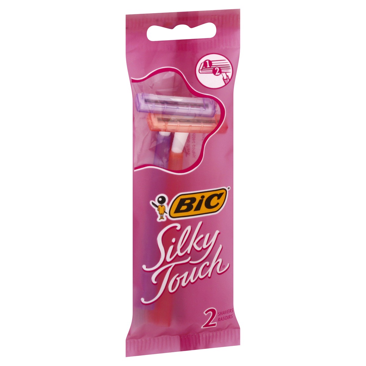 slide 2 of 11, BIC Silky Touch Shaver 2 ea, 2 ct