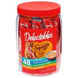 Delectables Squeeze Up Treats for Cats Variety Pack 48 - 0.5 oz Tubes