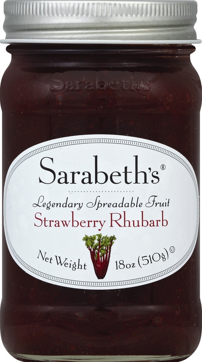 slide 1 of 3, Sarabeth's Spreadable Fruit Strawberry Rhubarb 18 oz, 18 oz