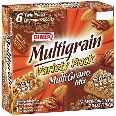 slide 1 of 1, Bimbo Multigrain Bars Variety Pack, 7 oz