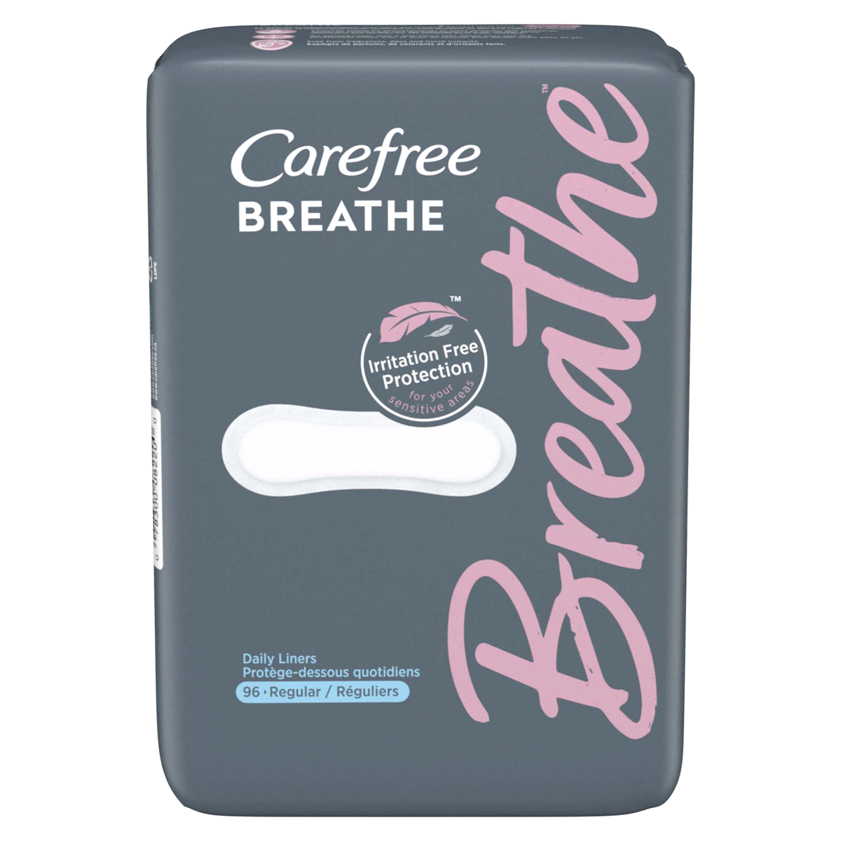 slide 1 of 1, Carefree Breathe Panty Liners, Individually Wrapped, 96 ct