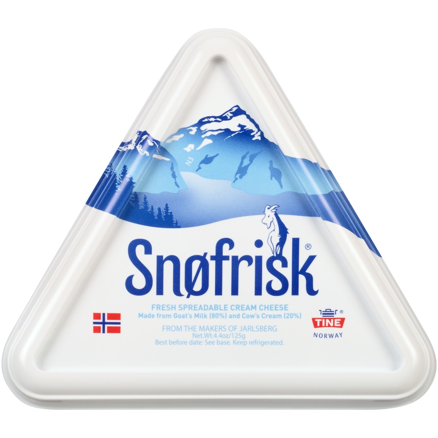 slide 1 of 6, Snøfrisk Fresh Spreadable Cream Cheese, 4.4 oz