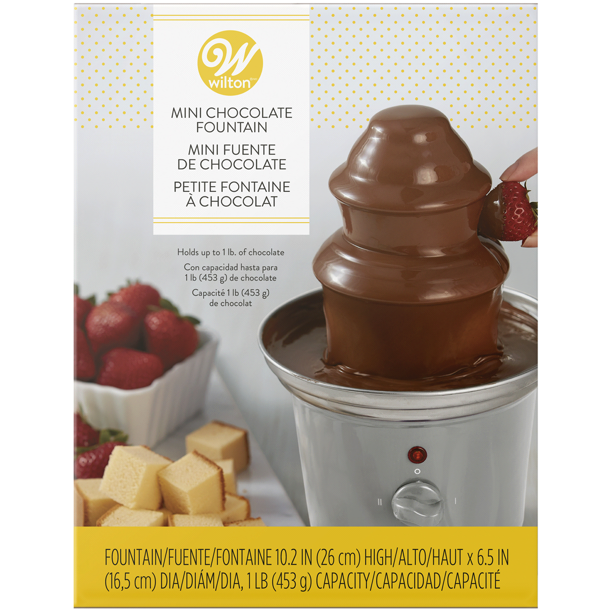 slide 1 of 5, Wilton Mini Chocolate Fondue Fountain, 1 ct