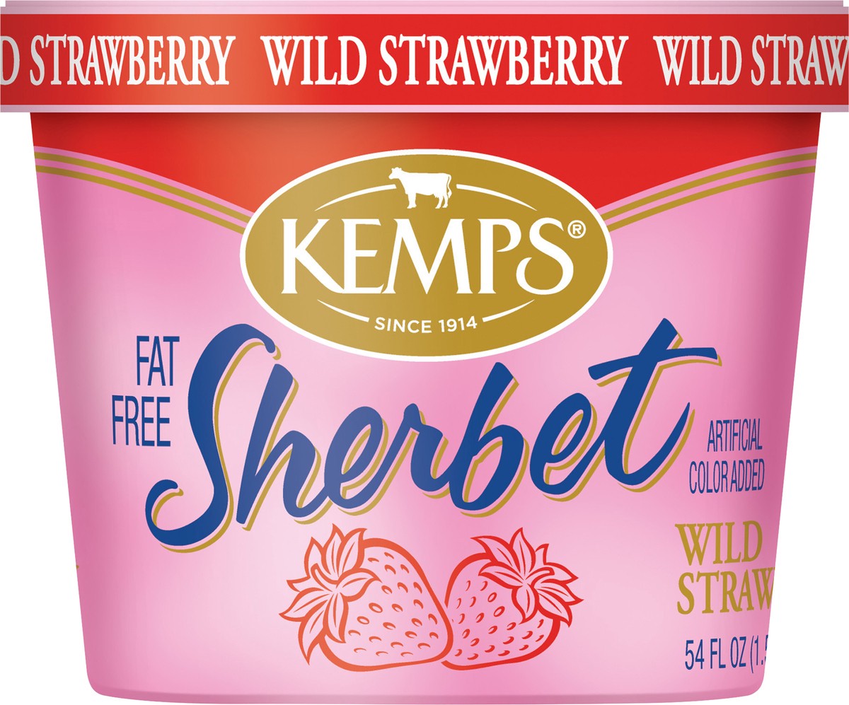 slide 11 of 11, Kemps Fat Free Wild Strawberry Sherbet, 1.69 qt