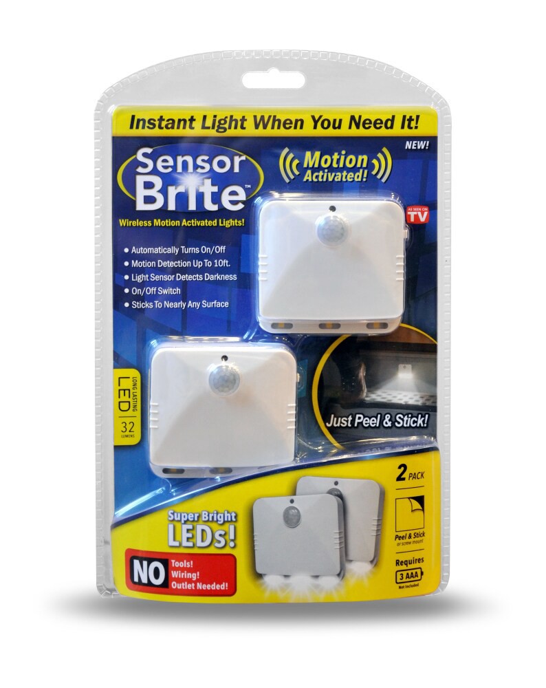 slide 1 of 6, Sensor Brite Motion Activated Lights 2 ea, 2 ct