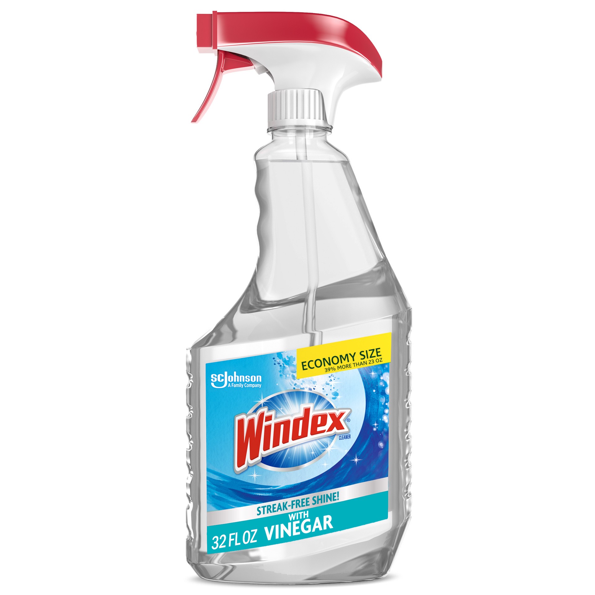 slide 3 of 5, Windex with Vinegar Glass Cleaner, Spray Bottle, 32 fl oz, 32 fl oz