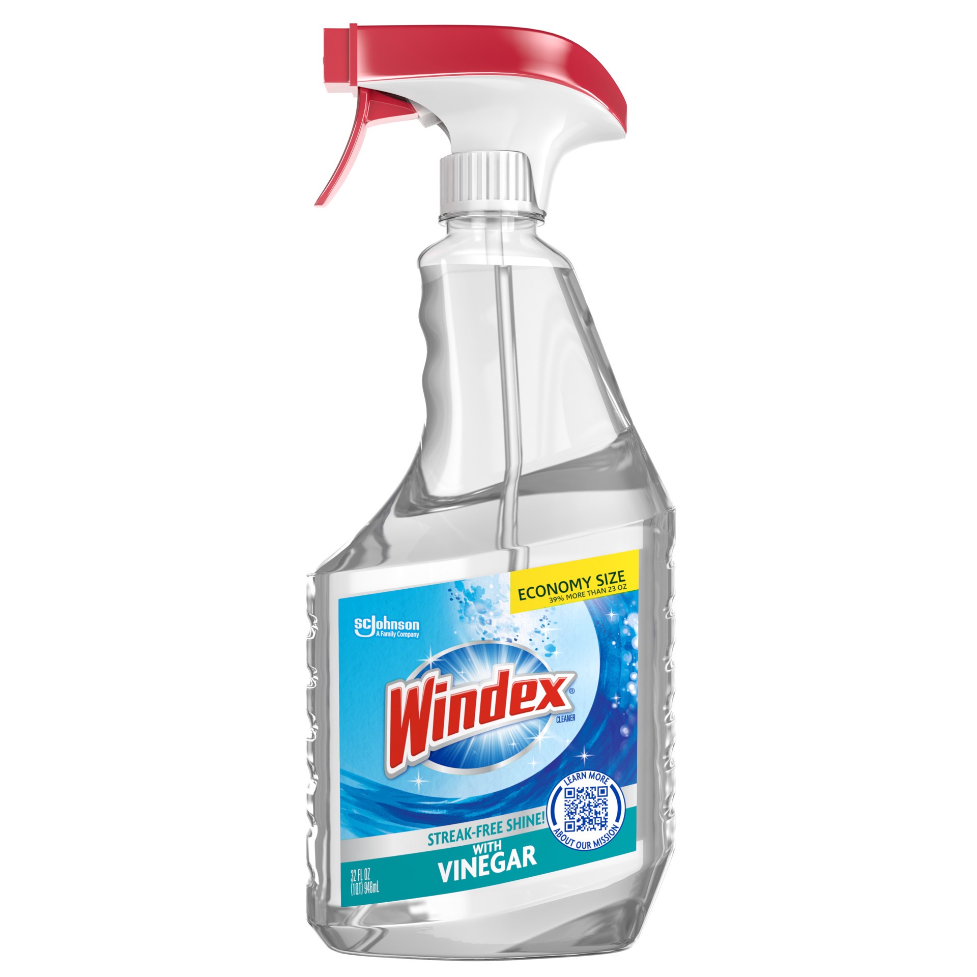 slide 1 of 5, Windex with Vinegar Glass Cleaner, Spray Bottle, 32 fl oz, 32 fl oz