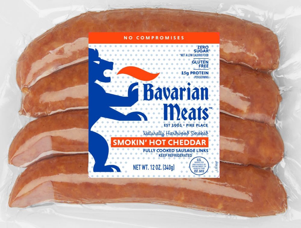 slide 1 of 2, Bavarian Meats Smokin' Hot Cheddar Sausage Links, 12 oz