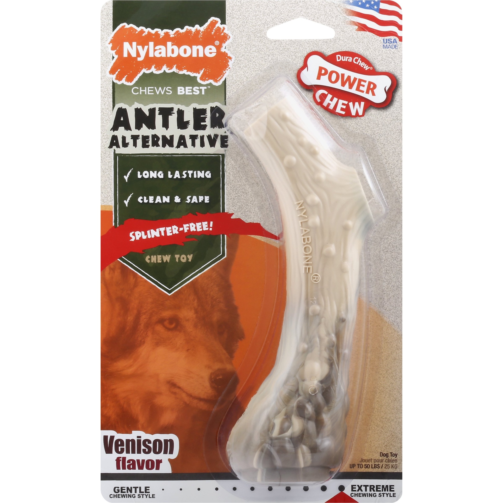 nylabone venison antler chew