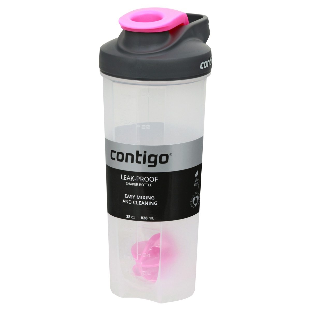 slide 3 of 8, Ignite Shake & Go Fit Pink Container, 28 oz