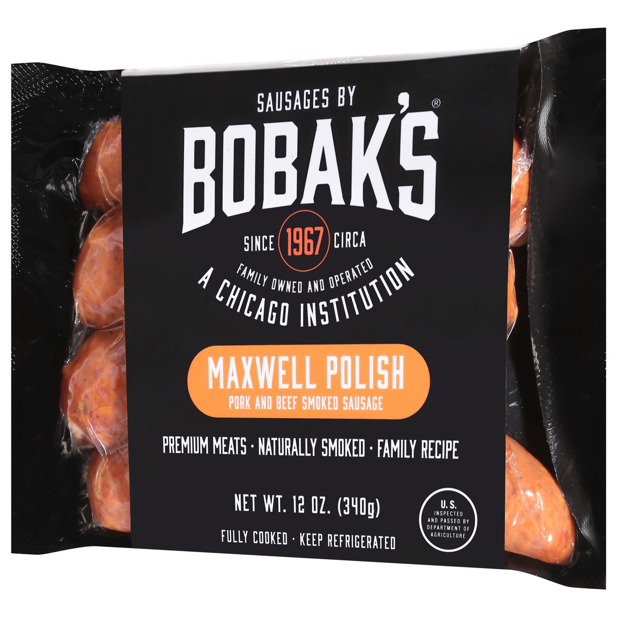 slide 9 of 13, Bobak's Smoked Maxwell Polish Sausage 12 oz, 12 oz