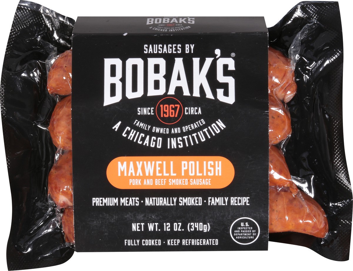 slide 12 of 13, Bobak's Smoked Maxwell Polish Sausage 12 oz, 12 oz