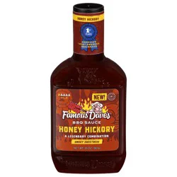 Famous Dave's Mild Smoky Sweetness Honey Hickory BBQ Sauce 20 oz