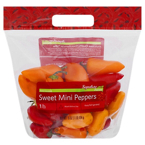 slide 1 of 1, Signature Farms Sweet Mini Peppers, 16 oz