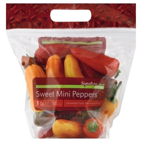 slide 1 of 1, Signature Farms Sweet Mini Peppers, 16 oz