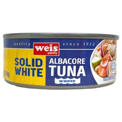 Weis Quality Solid White in Water Canned Tuna