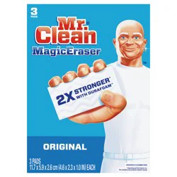 Mr. Clean Original Magic Eraser Cleaning Pads with Durafoam, 3 count