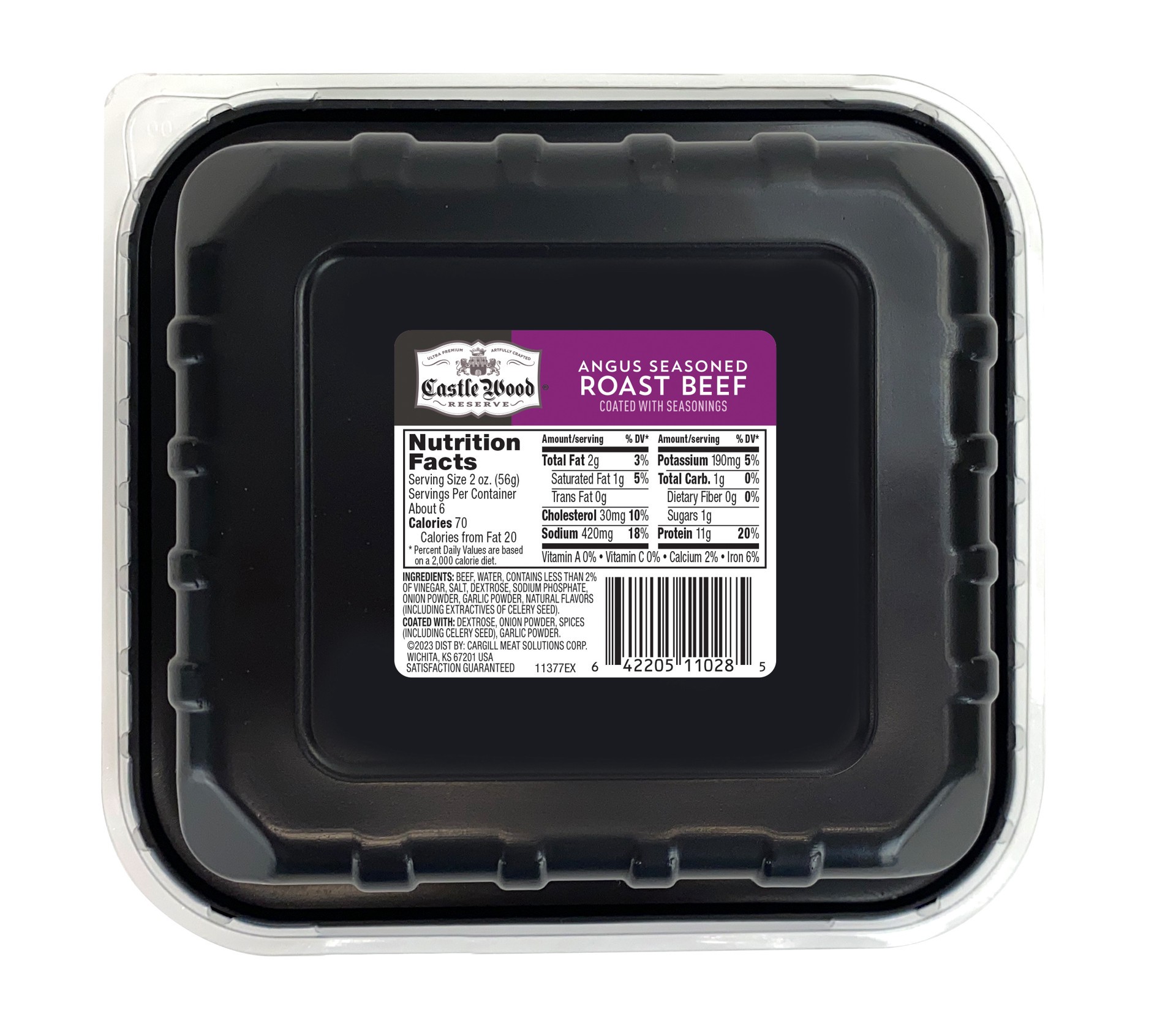 slide 3 of 7, Castle Wood Angus Seasoned Roast Beef, 13 oz