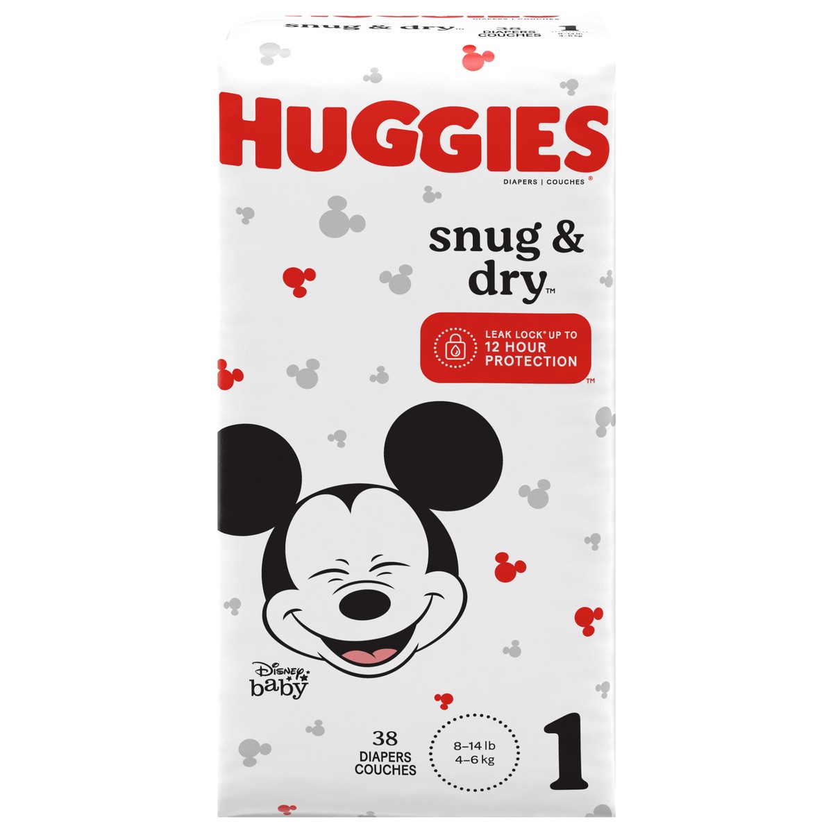 slide 1 of 5, Huggies Snug And Dry Diapers Size 1, 38 ct