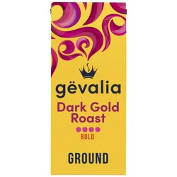 Gevalia Dark Gold Roast Bold Dark Roast Ground Coffee, 12 oz. Bag