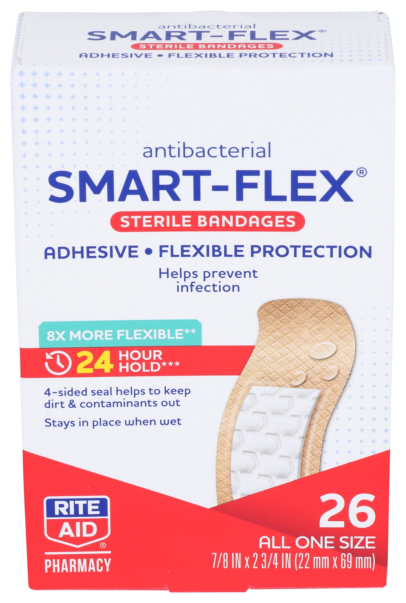 slide 1 of 4, Rite Aid Ra Smart Flex A/B Bnd, 26 ct