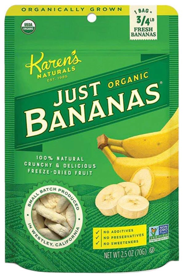 slide 1 of 1, Karen's Naturals Organic Just Bananas, 2.5 oz