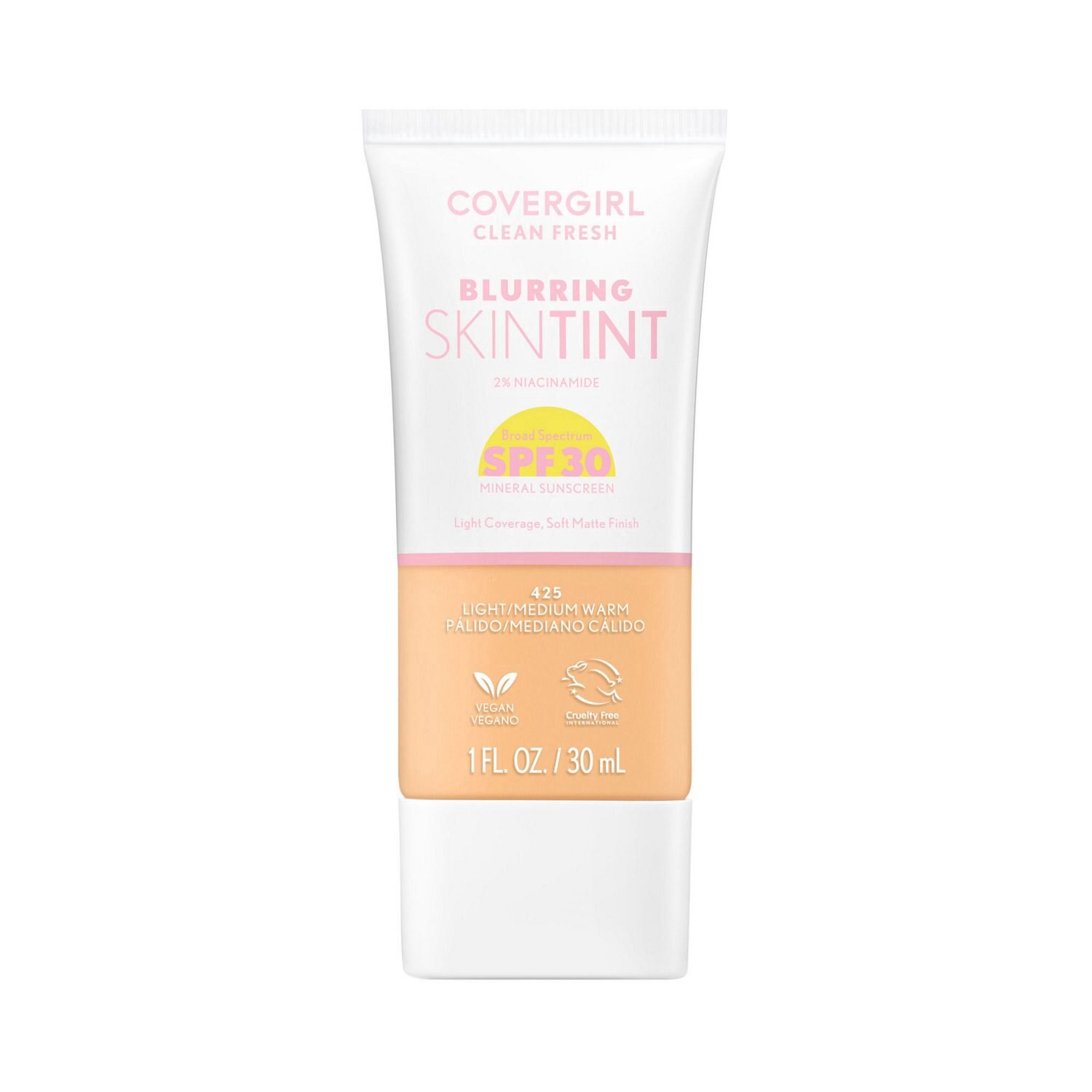 slide 1 of 1, COVER GIRL Covergirl Clean Fresh Blurring Skin Tint, Spf 30, Light Medium Warm, 1 ct